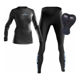 Conjunto Ciclista Feminino Camiseta Calça Roupa Ciclismo Gel