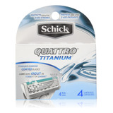 Schick Quattro - Recambios De Cuchillas De Afeitar De Titani