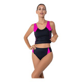 Malla Dama Tankini Deportiva Recortes Bianca Mare 24241