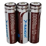 Baterías Pilas  18650 Cilíndricas 8800mah Recargables Kit X3