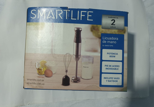 Mixer Smartlife Minipimer Licuadora 800w 5010 Pn Color Plata