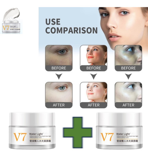 Crema V7 Blanqueamiento Efecto Makeup Anti Manchas Hidrataci