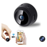Mini Câmera Wifi 1080p Sem Fio Home Espião Câmera Cor Preto