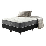 Cama Box Preto + Colchão Fort Wayne  Molas Ensacadas 158cm