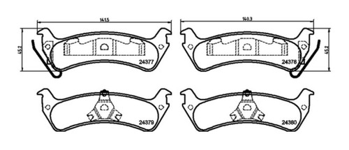 Pastilla Freno Trasera Ford Windstar 1995-2004 Foto 2