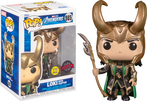 Funko Pop Marvel Loki W Sceptor Glow In The Dark Special Edt