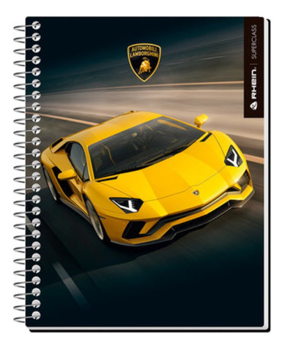 Pack 5 Cuadernos Lamborghini Rhein Carta 120 Hojas Tapa Dura