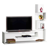 Mueble Mesa Para Tv Led Rack 150 Cm Blanco Modelo L