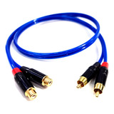 Cabo Audio 2rca Macho 2rca Femea Profissional 1 Metro