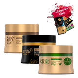 Kit Haskell Máscaras Mandioca Cavalo Forte Murumuru 250g