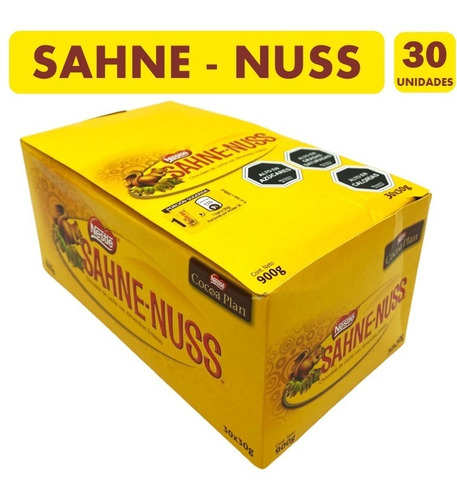 Chocolates Sahne Nuss, De Nestlé - Caja Con 30 Unidades.