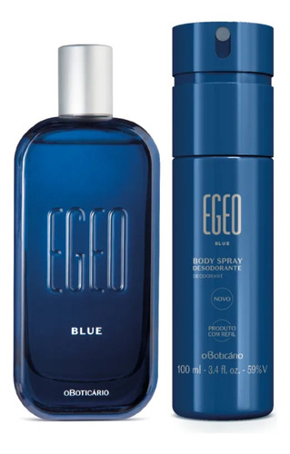 Kit Egeo Blue: Desodorante Colônia + Body Spray