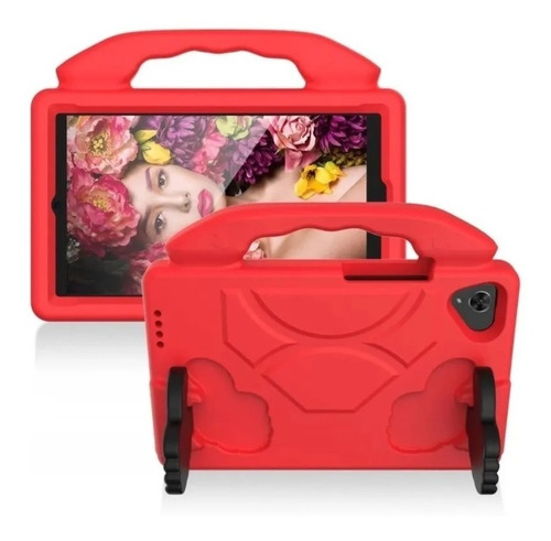 Funda Ok Goma Niños Para Galaxy Tab A7 Lite 8.7 T220 Rojo