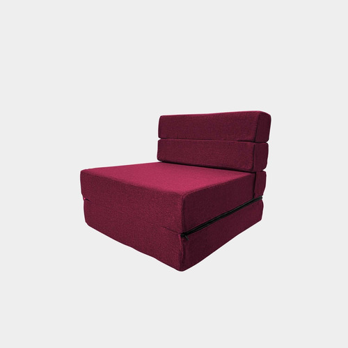 Sofa Cama Blend Individual Tela Magic Red - Inlab Muebles