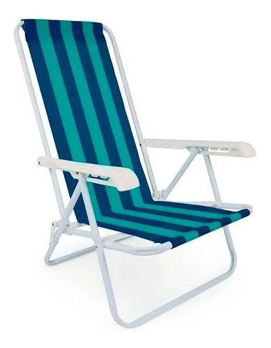 Cadeira Praia Clube Reclinável 4 Posições Mor Cores Sortidas