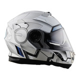 Casco  Abatible Iron Man Plateado Brillante M