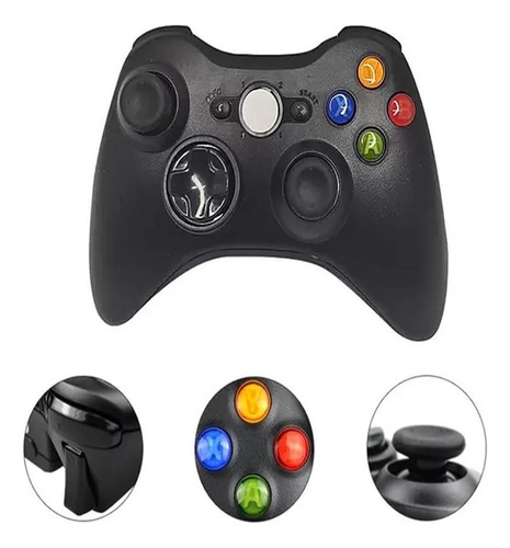 Controle Preto Compativel Para Gamer Xbox 360 Slim + Barato