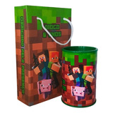 30 Sacolinhas Personalizadas E 30 Cofrinhos Minecraft