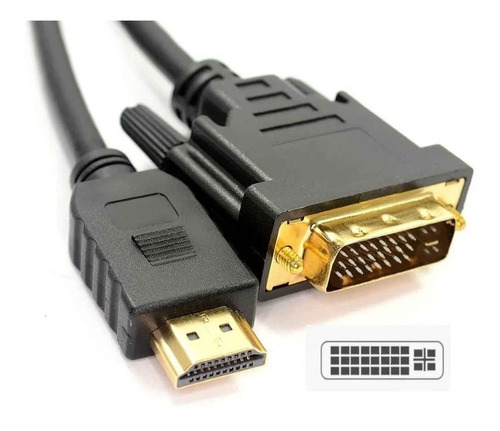 Cable Dvi-i 24+5 Macho / Hdmi Macho Dual Link 1,80 Mts