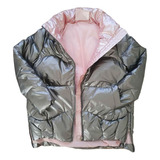 Campera Puffer Verde Metalizada