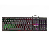 Teclado Gamer Usb Luminoso Rgb Abnt2 Anti Respingos D'água