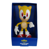 Boneco Sonic Amarelo 25 Cm Grande Action Figure Articulado