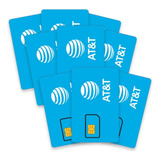 Lote 10 Chip Sim Card At&t Usa Estados Unidos - Prepago Att!