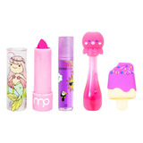 Kit De Batom Brilho Labial Lip Gloss Polvo Infantil Menina