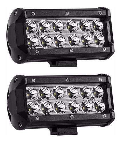 Pack X2 Led Barra Neblinero Autos 36w 12 Led Repuesto