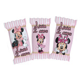 Kit 100 Balinhas Balas Personalizadas Minnie Rosa