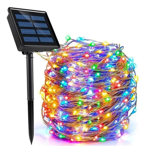 Luces Solar Hada Alambre 30 Metros Led Navidad Hogar 