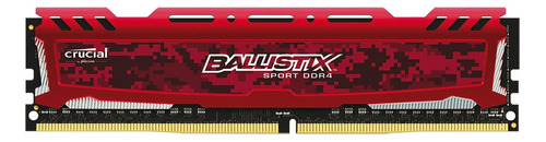 Memoria Ram Ballistix Sport Lt Gamer Color Rojo 8gb 1 Crucial Bls8g4d26bfsek