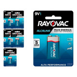 6 Baterias Alcalinas Rayovac 9v