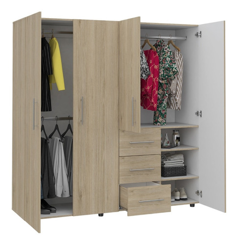 Closet Harlem Alto 184 X 181 Rta Color Rovere