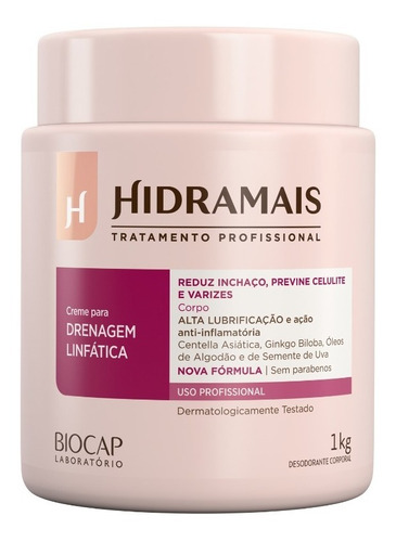 Creme P/ Drenagem Linfática Hidramais 1kg