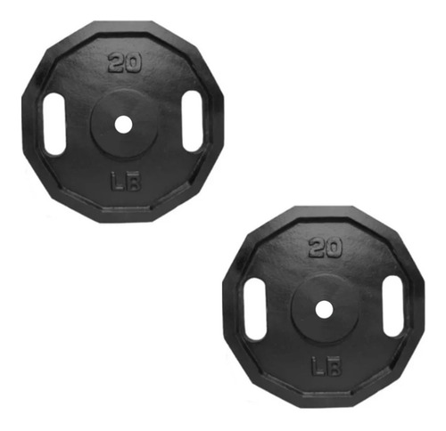 Par Discos 20 Libras Estandar Total 40 Lb Para Barras