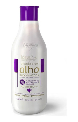 Shampoo De Alho Fortificante Forever Liss 300ml Low Poo