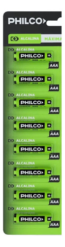 Blister De 8 Pilas Aaa Alcalinas Philco - Hurlinbox