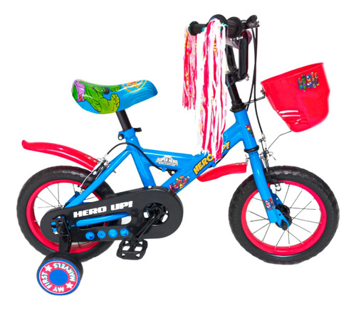 Bicicleta Rodado 12 Infantil Disney Avengers Con Rueditas 