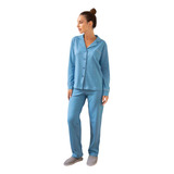 Pijama Mujer Invierno Algodon Camisero Art 516