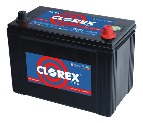 Bateria Auto 12x90 Libre Mantenimiento Plomo Calcio Clorex *