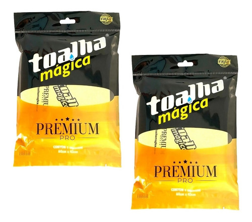 Kit 2 Toalhas Mágica Premium Pro Amarela Fixxar Original