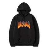 Doom Pullover Game Sudadera Con Capucha Estampada Casual Cor