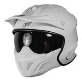 Casco Moto Kov Rock-o Blanco Máscara Certificado Motos.shop