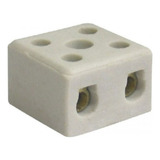 Conector De Porcelana 2 Polos 10mm 50a 600v Rohdina