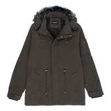 Campera Parka Capucha Frio Gabardina Bolsillos Unisex