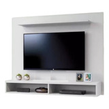 Rack Tv Blanco Panel Flotante