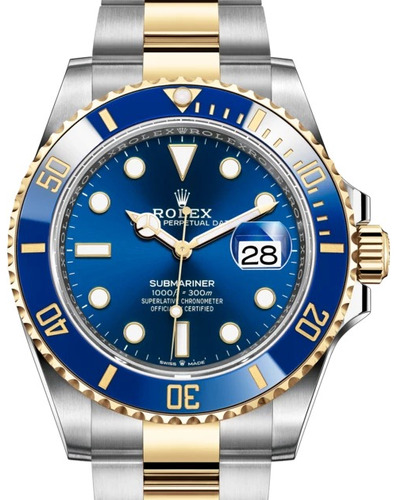 Reloj Rolx Submariner Gold & Blue - Azul Y Oro- Calendario