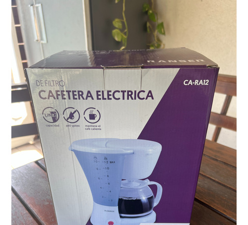 Cafetera Electrica Ranser 1,25lts 800w
