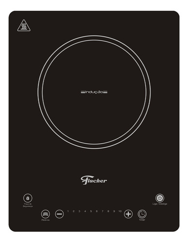 Cooktop De Indução 1 Boca Fischer Mesa Vitrocerâmica 220v